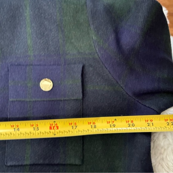 Anne Klein green blue plaid jacket NWT size large - Picture 9 of 12